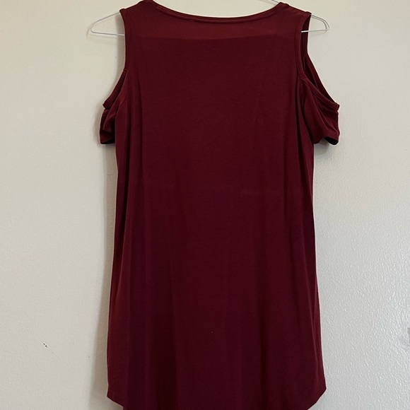 Guess Wine Cold Shoulder Tunic - Picture 3 of 3